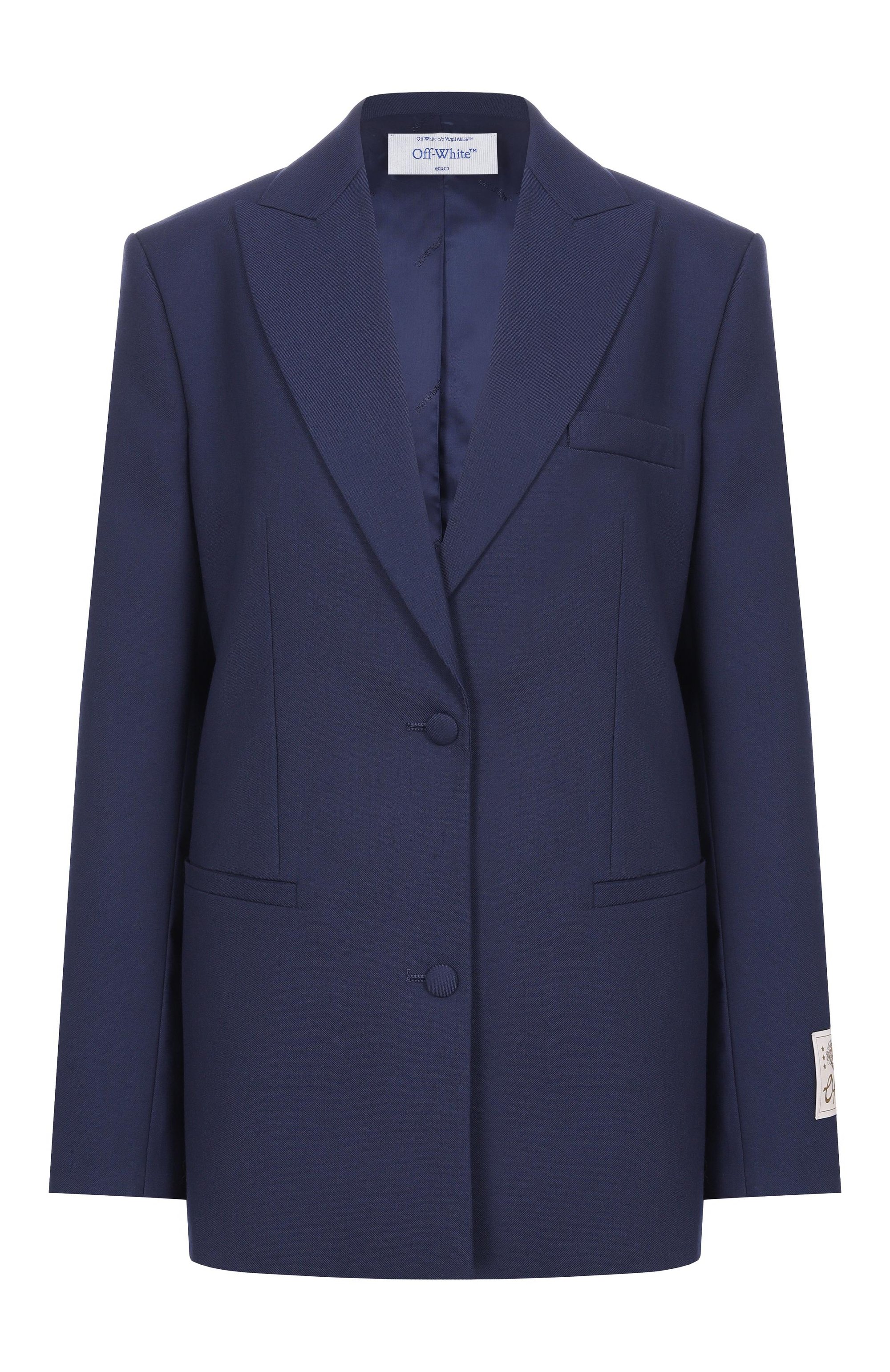 Жакет из шерсти и лиоцелла OFF-WHITE, арт. 0WEF099F25FAB001/W0 GAB LABEL C0RP T0MB0Y JKT, фото 1