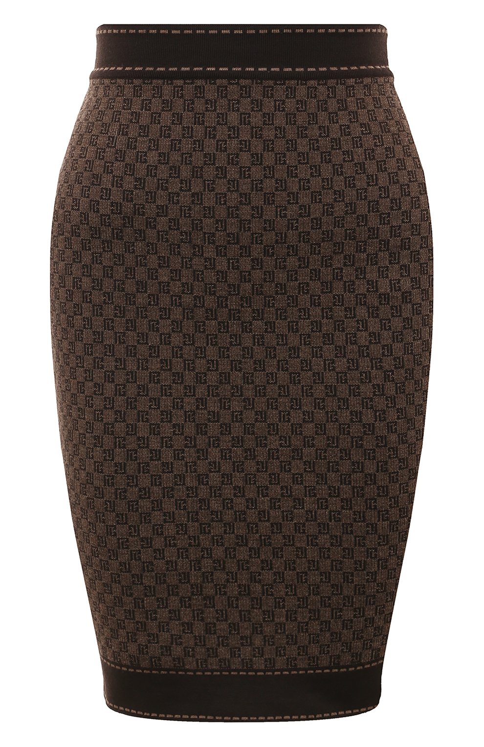 Юбка BALMAIN темно-коричневого цвета по цене 137500 руб., арт. BF0LC008KF23, фото 1 Юбка BALMAIN, арт. BF0LC008KF23, фото 1