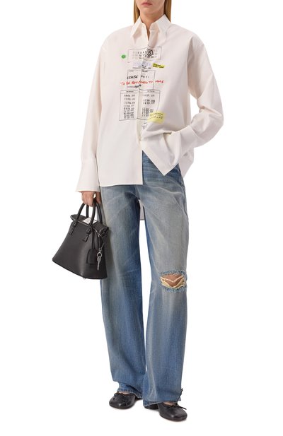 Хлопковая рубашка MM6, арт. S52DL0237/M35480, фото 2