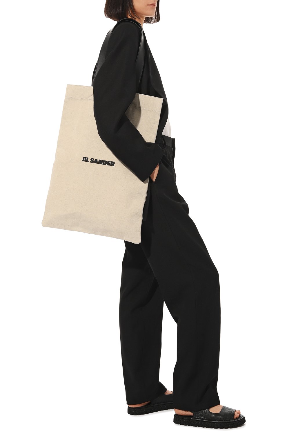 Сумка-тоут book JIL SANDER кремового цвета по цене 76500 руб., арт. J25WC0004 P4917, фото 7 Сумка-тоут book JIL SANDER, арт. J25WC0004 P4917, фото 7