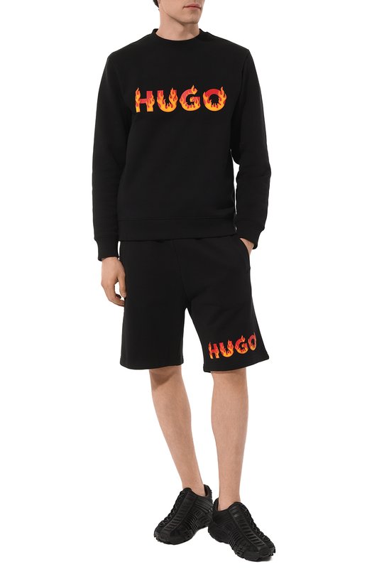 Хлопковые шорты HUGO 50504826 Чёрный  50504826 Фото 2