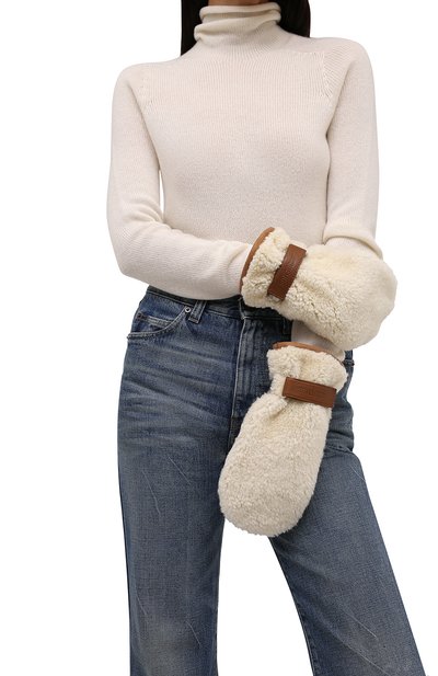  Меховые варежки JACQUEMUS, арт. 213AC106-1390, фото 2