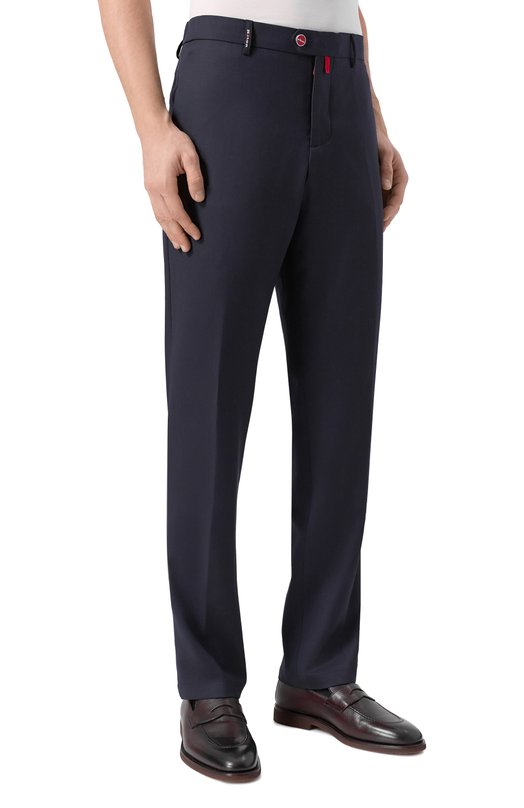 Шерстяные брюки Kiton UFPPERK0127H05 Синий  UFPPERK0127H05 Фото 3