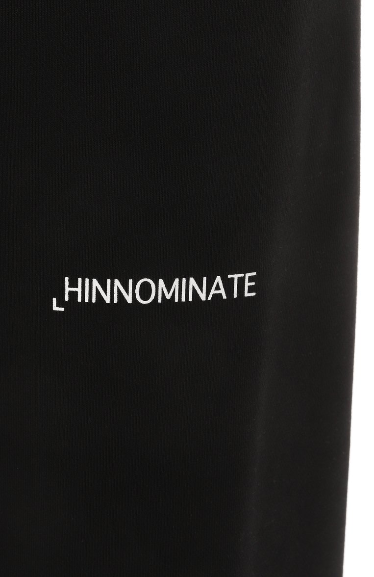 Мужские хлопковые брюки HINNOMINATE черного цвета, арт. HMABM01312 | Фото 6 (Длина (брюки, джинсы): Стандартные; Материал внешний: Хлопок, Синтетический материал; Случай: Повседневный; Стили: Кэжуэл)