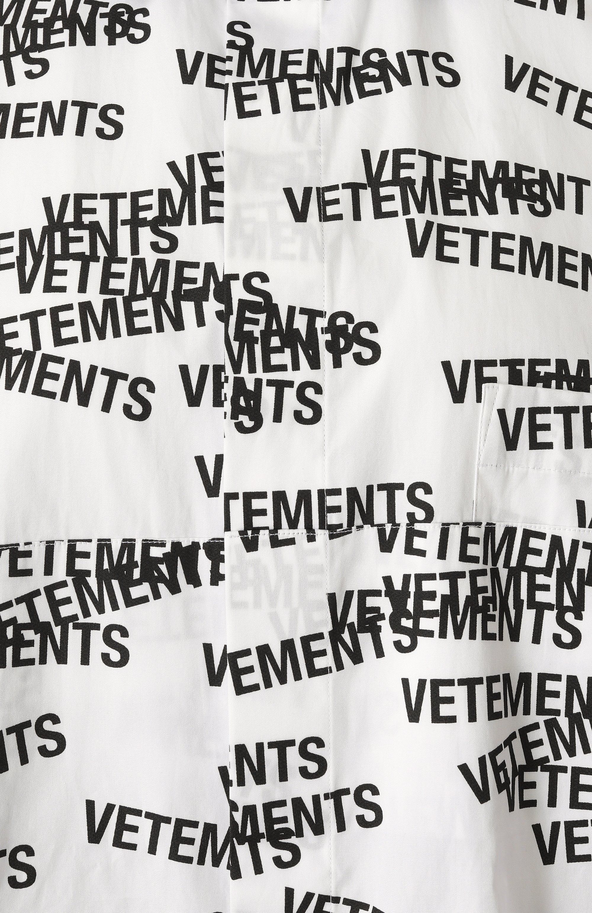 Хлопковая рубашка VETEMENTS черно-белого цвета по цене 99500 руб., арт. UE54SH260W, фото 6 Хлопковая рубашка VETEMENTS, арт. UE54SH260W, фото 6