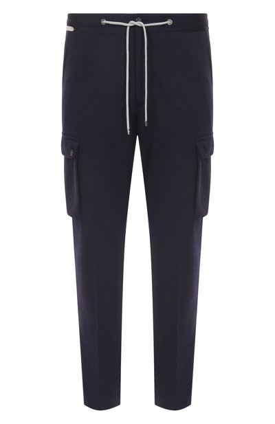 Мужские брюки-карго из шерсти и хлопка CORNELIANI, арт. 254L14-2518800