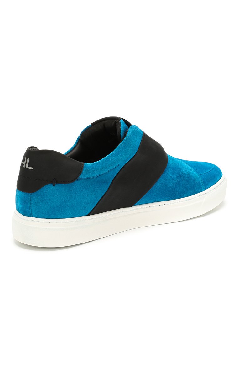 Мужские замшевые кеды bolt HARRYS OF LONDON бирюзового цвета, арт. B0LT 2 SUEDE/TECH LEATHER | Фото 4 (Подошва: Массивная; Материал внутренний: Натуральная кожа; Материал внешний: Замша, Натуральная кожа; Материал утеплителя: Без утеплителя; Стили: Гранж; Драгоценные камни: Проставлено; Материал сплава: Проставлено; Кросс-КТ: Низкие)