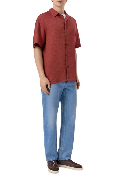 Мужская льняная рубашка BRIONI, арт. SCFR0L/P9111