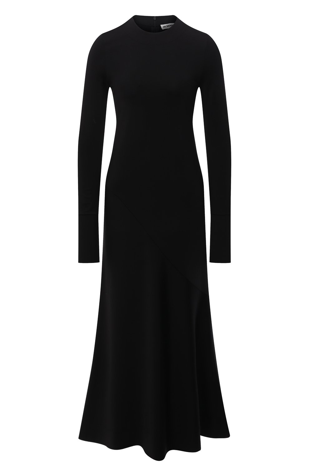 Платье из вискозы JIL SANDER черного цвета по цене 103500 руб., арт. JSCT715012-WT397908, фото 1 Платье из вискозы JIL SANDER, арт. JSCT715012-WT397908, фото 1