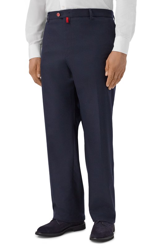 Шерстяные брюки Kiton UFPPERK0124G05 Синий  UFPPERK0124G05 Фото 3