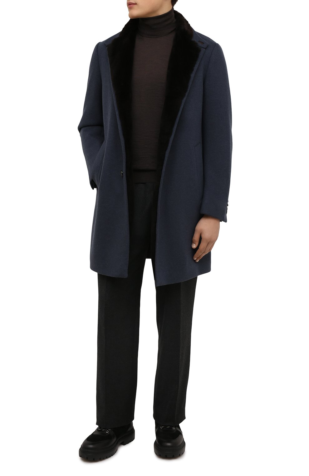 Кашемировое пальто с подкладкой из нутрии ZEGNA, арт. 277022/42PNS0, фото 2