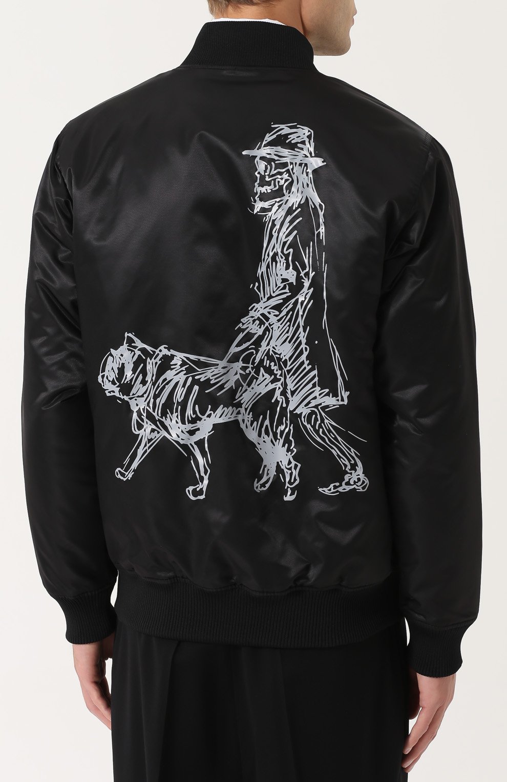 Бомбер на кнопках с принтом на спине YOHJI YAMAMOTO, арт. HK-Y30-601, фото 4