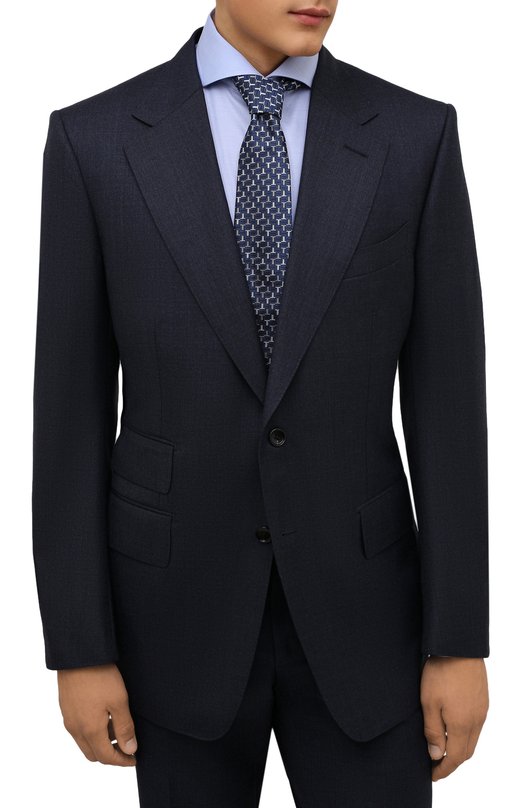 Шелковый галстук Lanvin 3203/TIE Синий  3203/TIE Фото 2