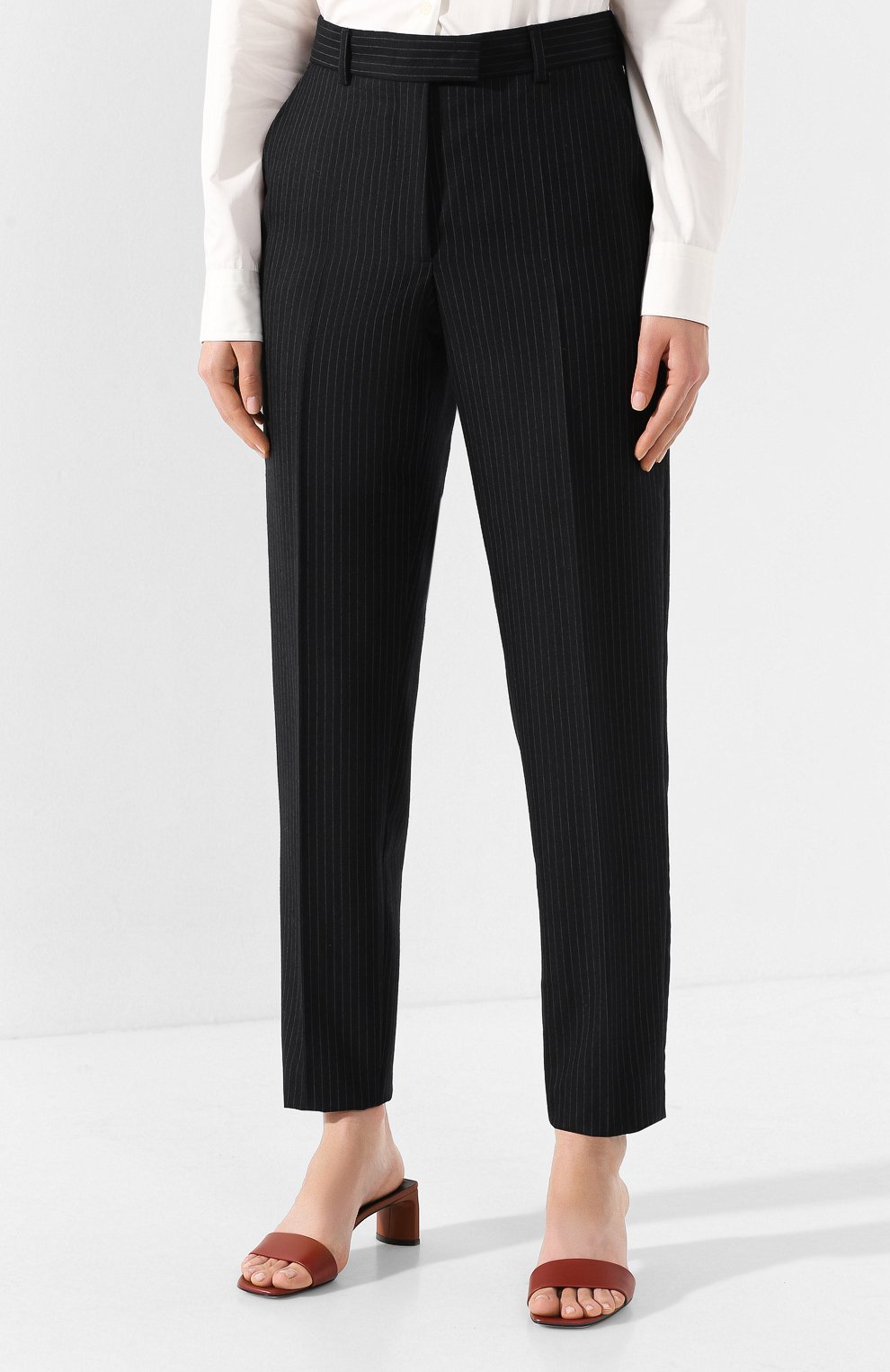 Шерстяные брюки DRIES VAN NOTEN темно-синего цвета по цене 58250 руб., арт. 192-10933-8182, фото 3 Шерстяные брюки DRIES VAN NOTEN, арт. 192-10933-8182, фото 3