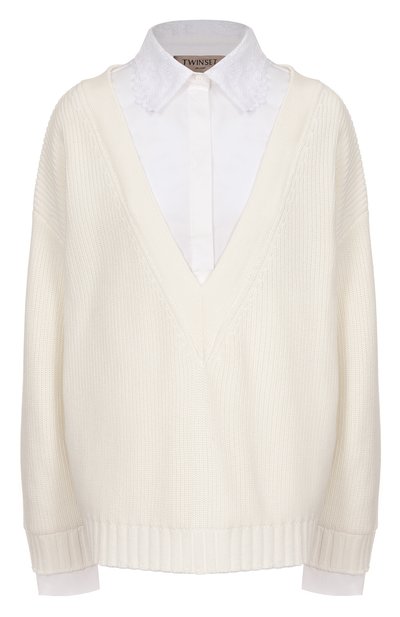 Женский хлопковый пуловер TWINSET, арт. 251TP3390