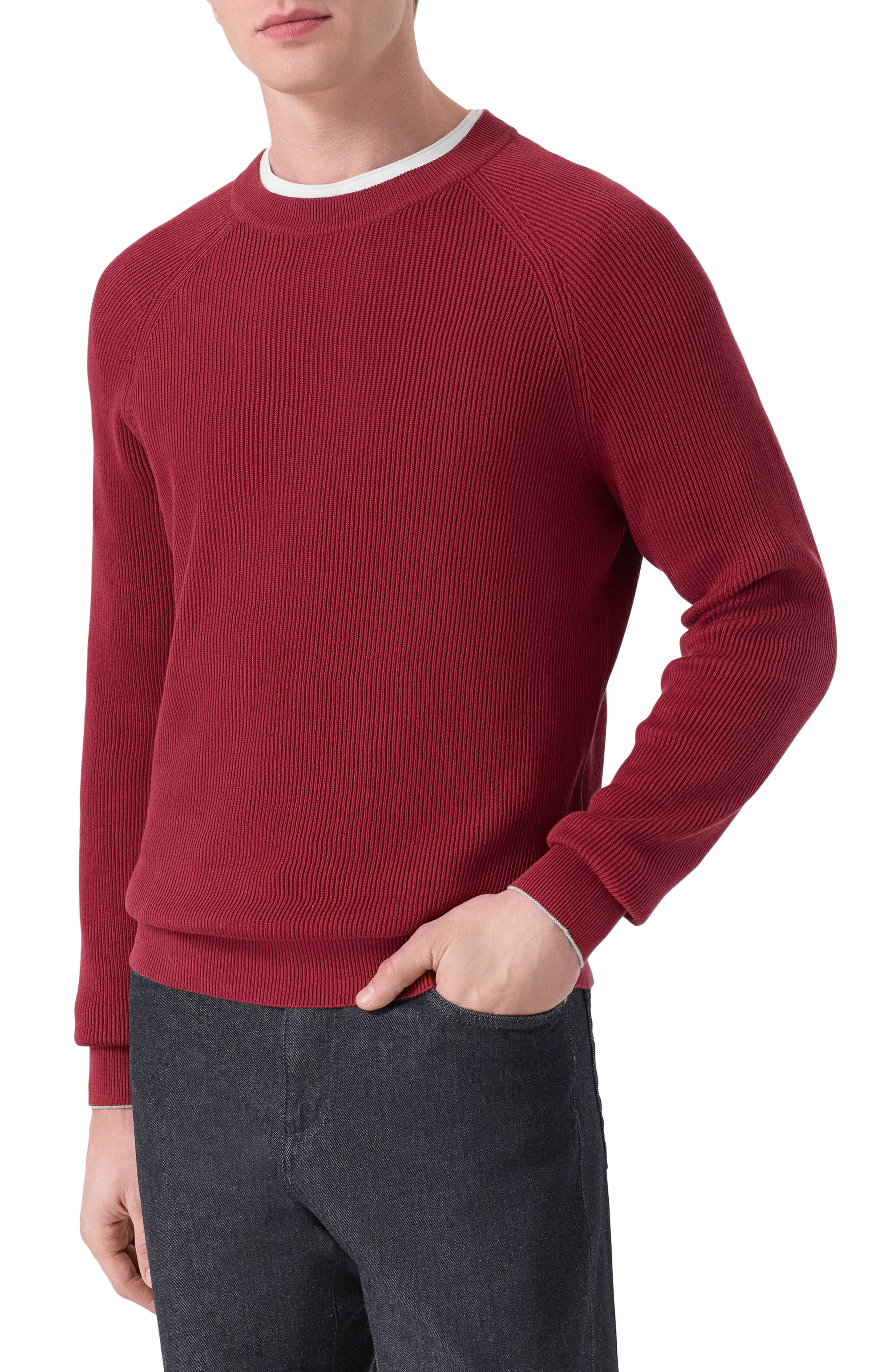 Хлопковый джемпер BRUNELLO CUCINELLI, арт. M29400100, фото 3