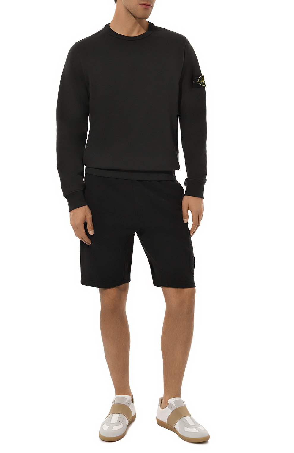 Хлопковые шорты STONE ISLAND черного цвета по цене 36650 руб., арт. 811563620, фото 2 Хлопковые шорты STONE ISLAND, арт. 811563620, фото 2