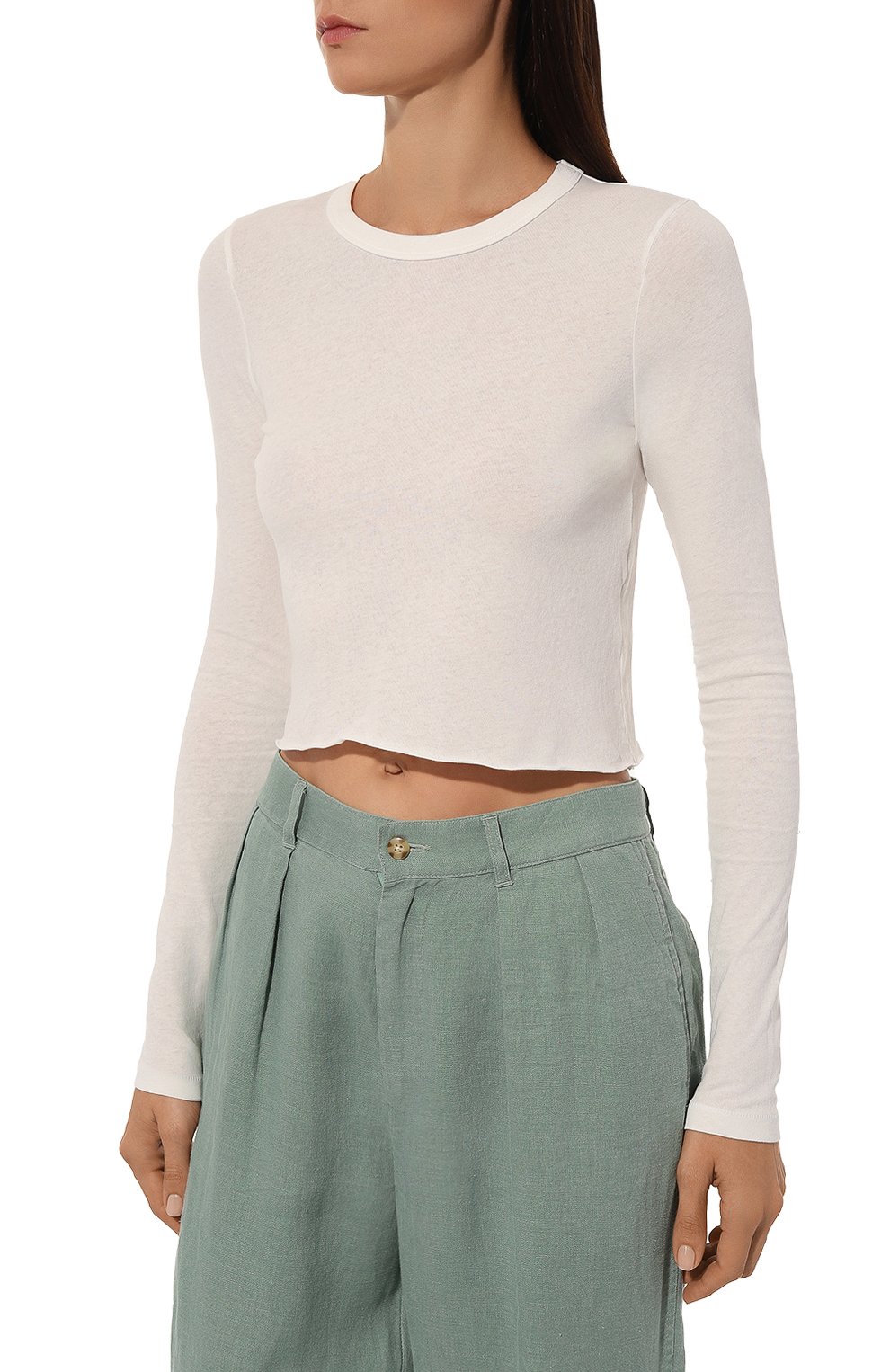 Хлопковый лонгслив SLVRLAKE, арт. TLBY100PNATW, фото 3