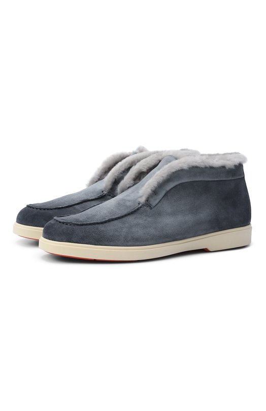 Замшевые ботинки Santoni WUYG58457TISAU0F Синий WUYG58457TISAU0F