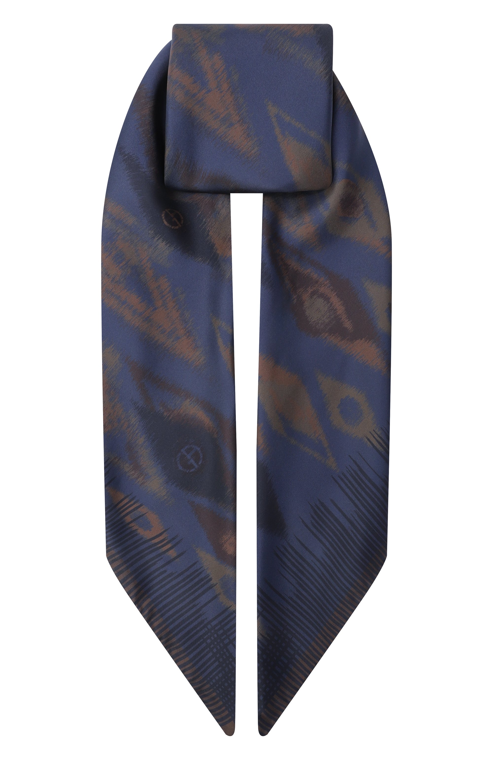 Шелковая шаль GIORGIO ARMANI темно-синего цвета по цене 127500 руб., арт. GW001976/AF19165, фото 1 Шелковая шаль GIORGIO ARMANI, арт. GW001976/AF19165, фото 1