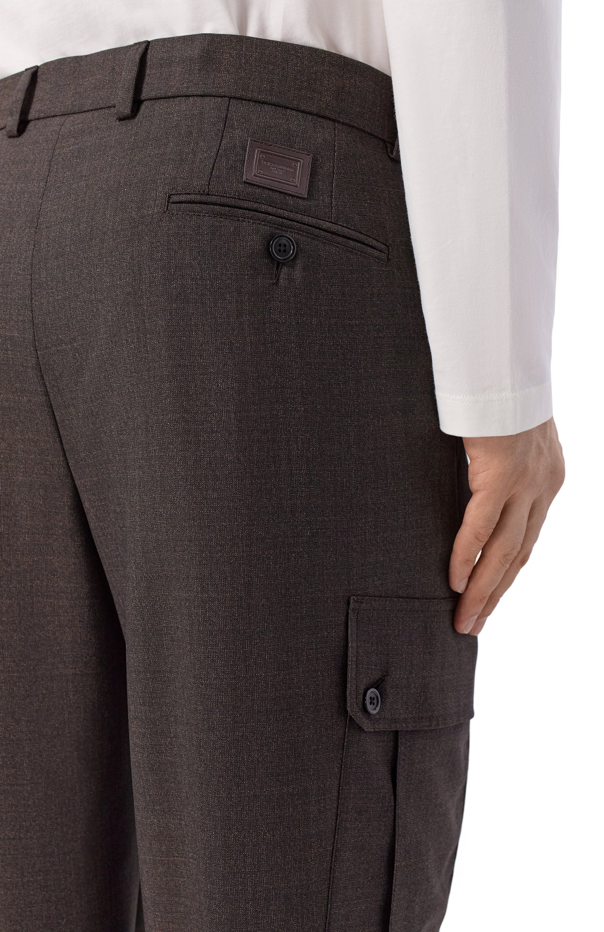 Шерстяные брюки-карго DOLCE & GABBANA, арт. GP100T/HU2B0, фото 5