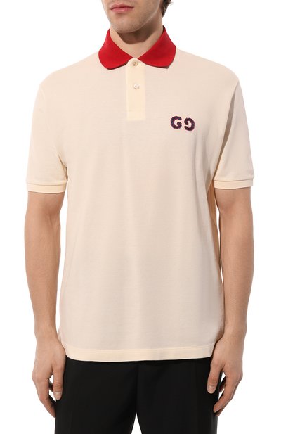 Хлопковое поло GUCCI, арт. 574086 XJA6C, фото 3