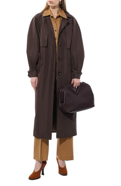 Тренч JM STUDIO темно-коричневого цвета по цене 45950 руб., арт. FW212218, фото 2 Тренч JM STUDIO, арт. FW212218, фото 2