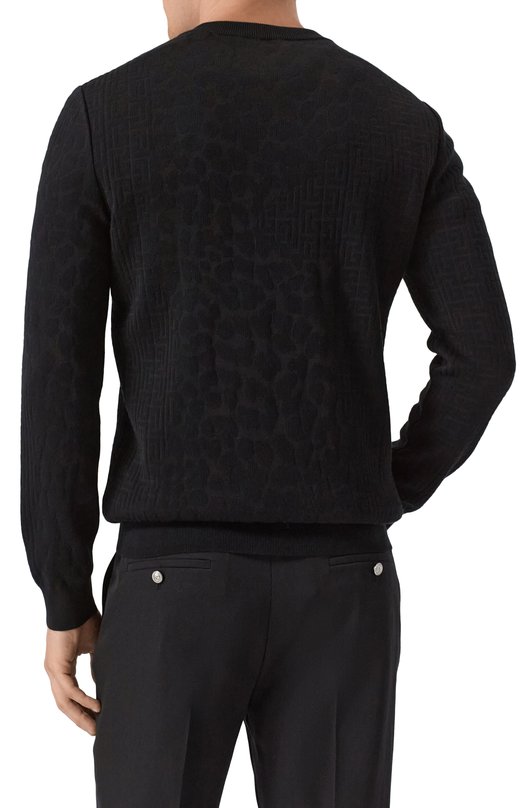 Джемпер из хлопка и вискозы Balmain FH1KD000/KI77 Чёрный  FH1KD000/KI77 Фото 4