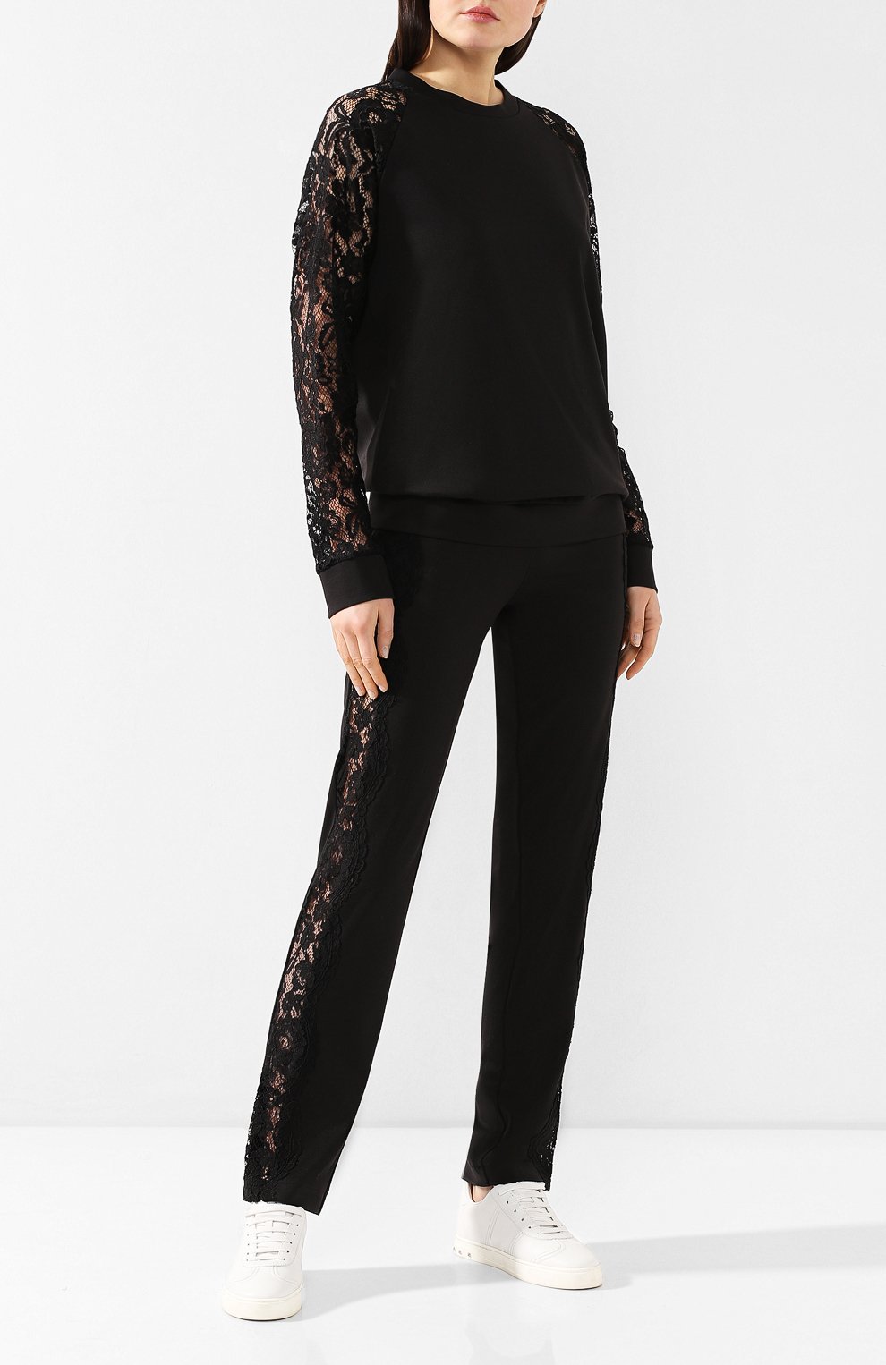 Костюм из вискозы SEVEN LAB черного цвета по цене 21000 руб., арт. SS19/T- LACE BLACK, фото 1 Костюм из вискозы SEVEN LAB, арт. SS19/T- LACE BLACK, фото 1