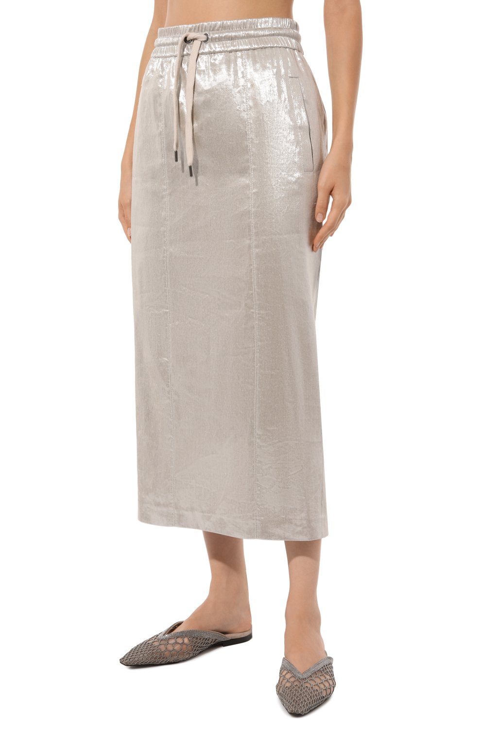 Льняная юбка BRUNELLO CUCINELLI, арт. ML155G3566, фото 3