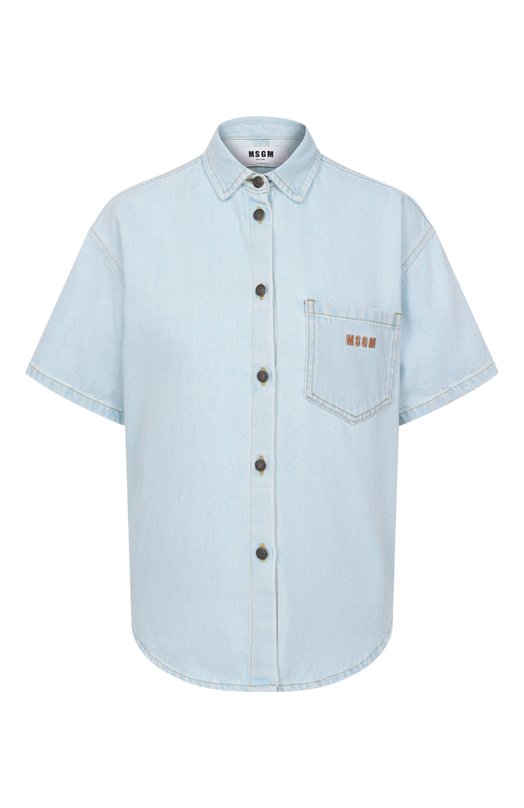 Джинсовая рубашка MSGM 3842MDE230L 257238/257238 Голубой 3842MDE230L 257238/257238