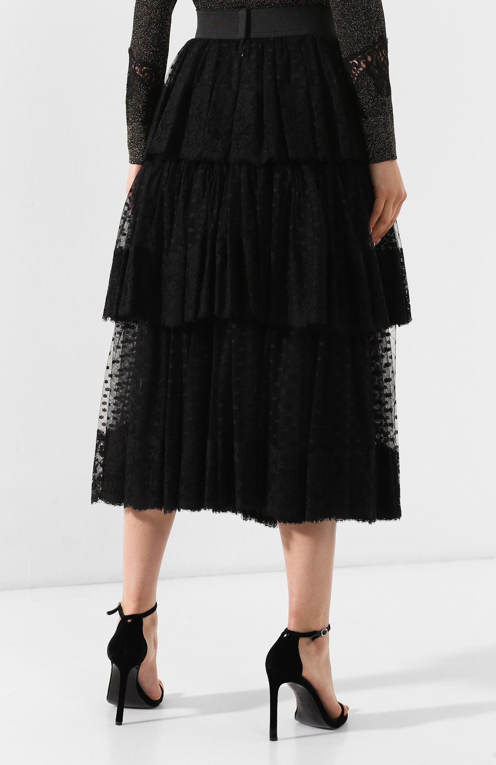 Многослойная юбка-миди DOLCE & GABBANA, арт. F4A6XT/FLMJT, фото 4