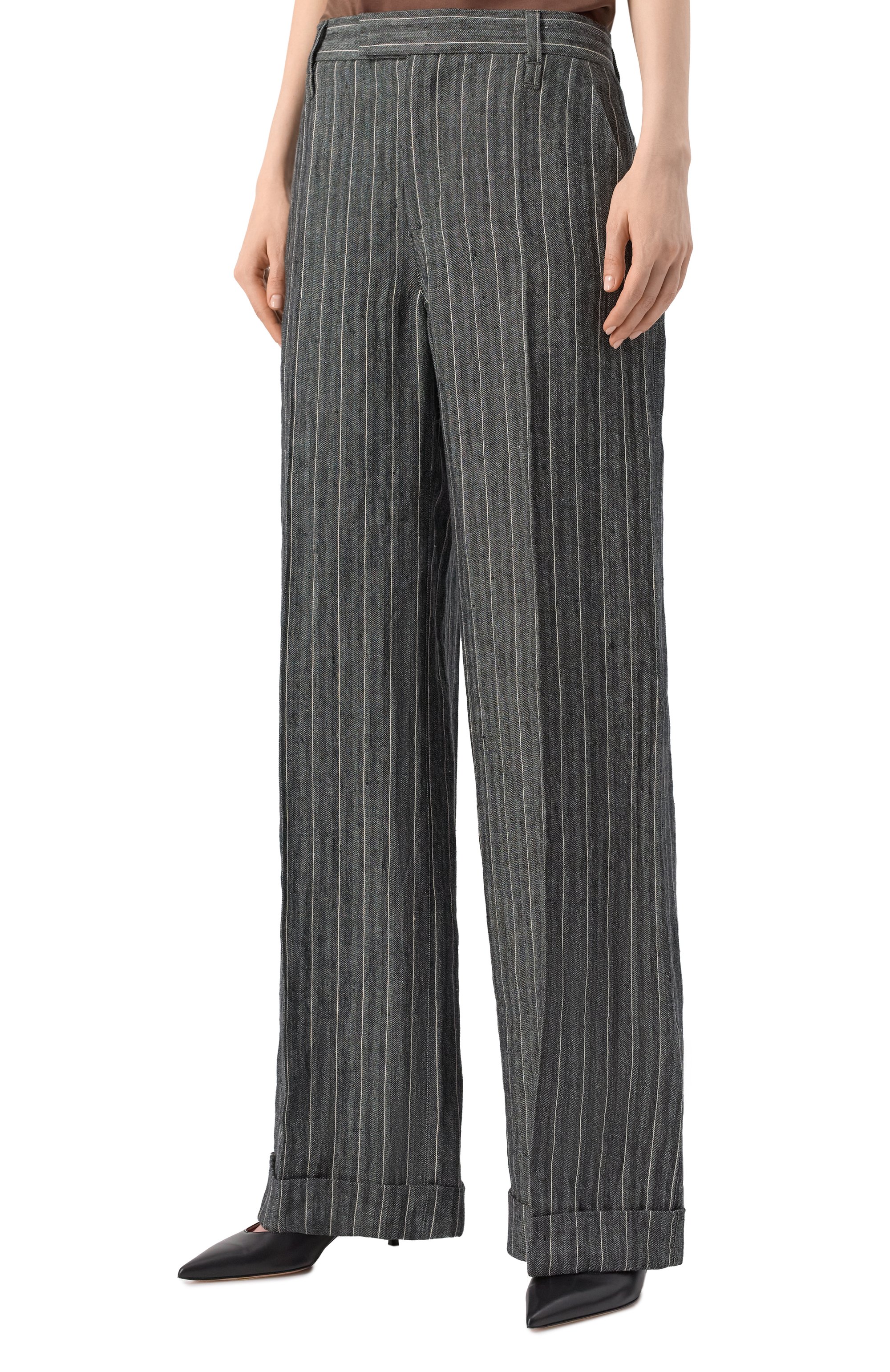 Льняные брюки BRUNELLO CUCINELLI, арт. MH542P8492, фото 3