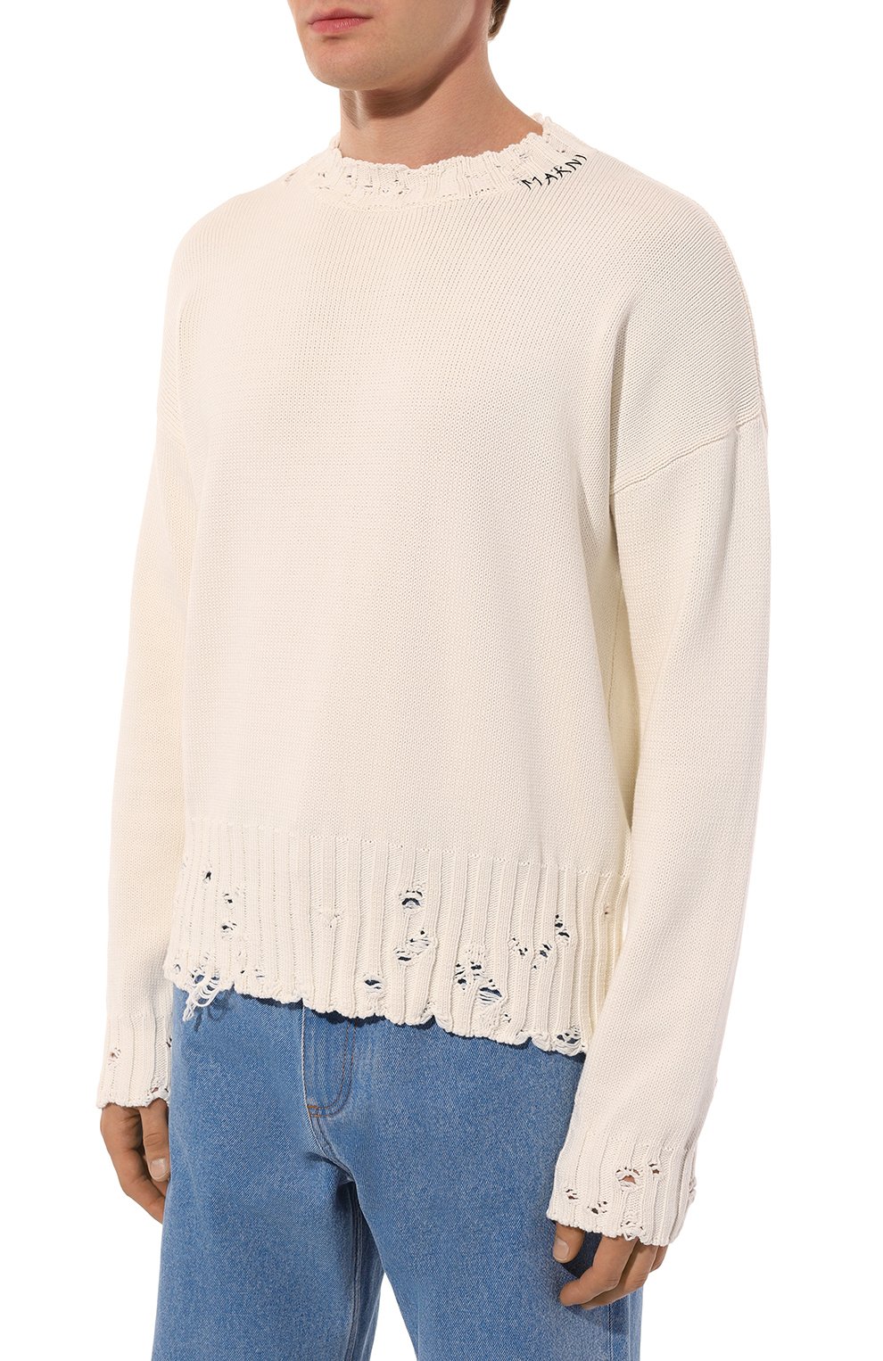 Хлопковый свитер MARNI, арт. GCMG0210A0/UFC652, фото 3