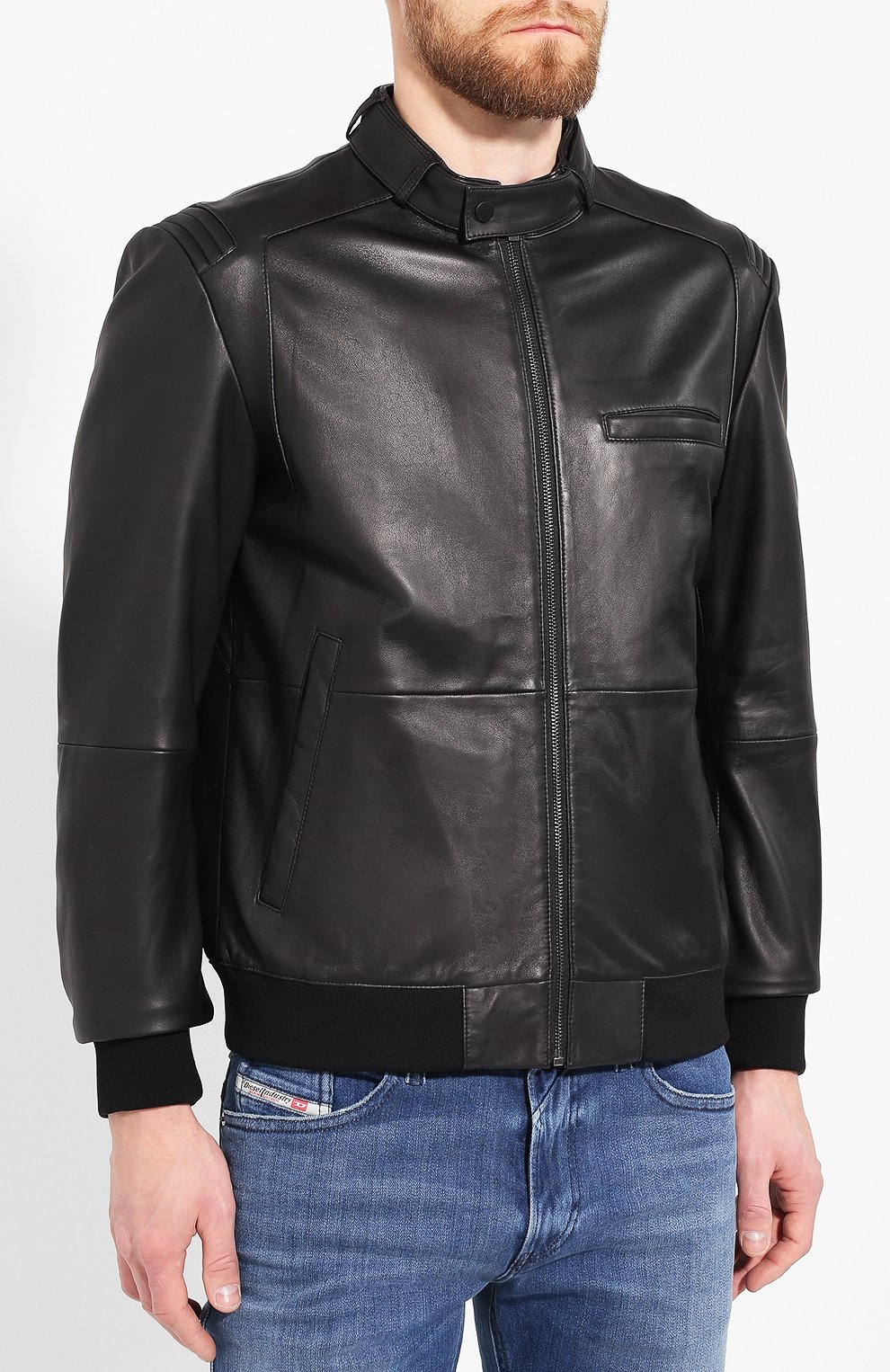 Кожаный бомбер HUGO, арт. 50420510, фото 3