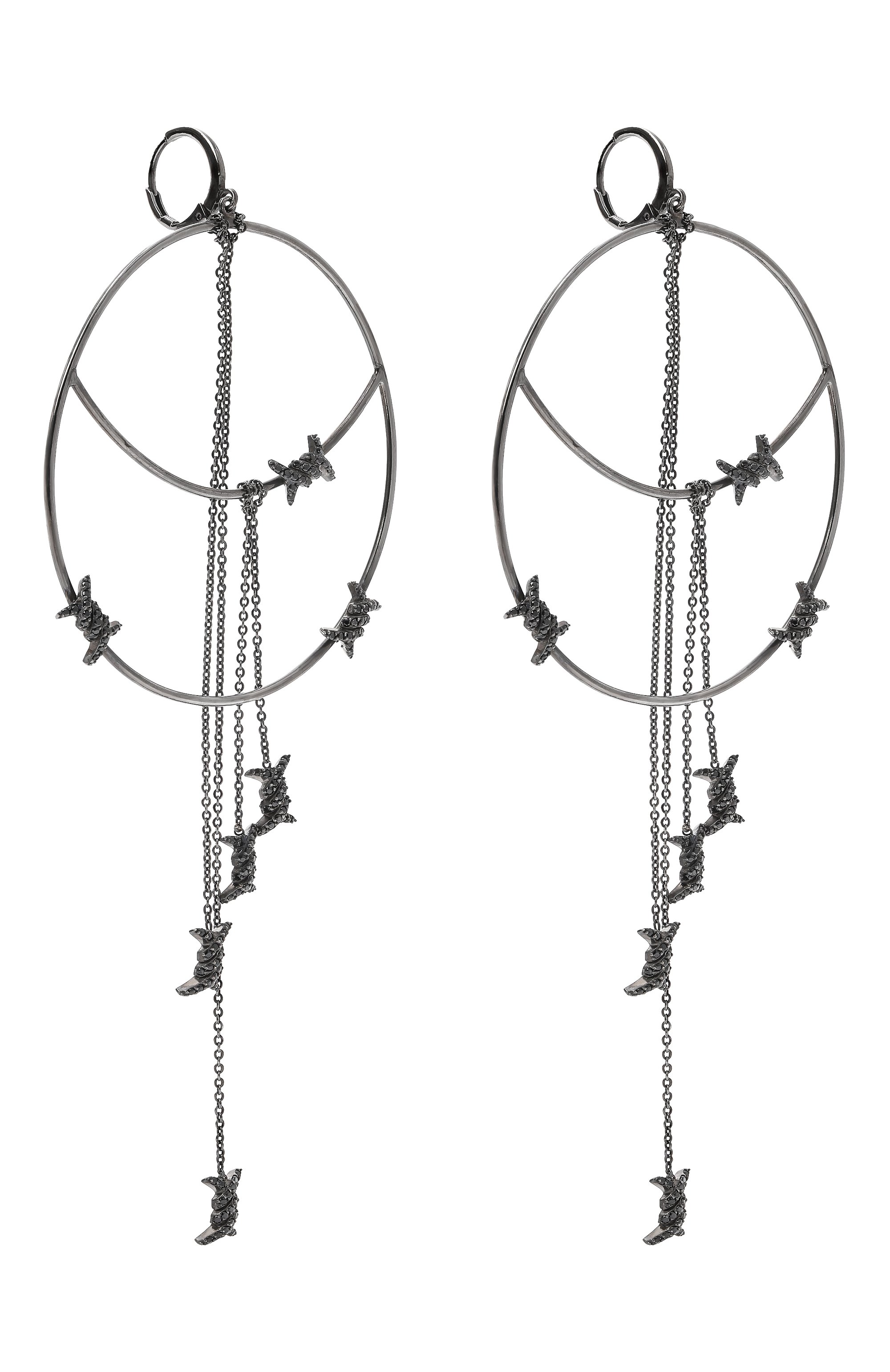 Серьги CAVIAR JEWELLERY черного цвета по цене 28000 руб., арт. TL008, фото 3 Серьги CAVIAR JEWELLERY, арт. TL008, фото 3