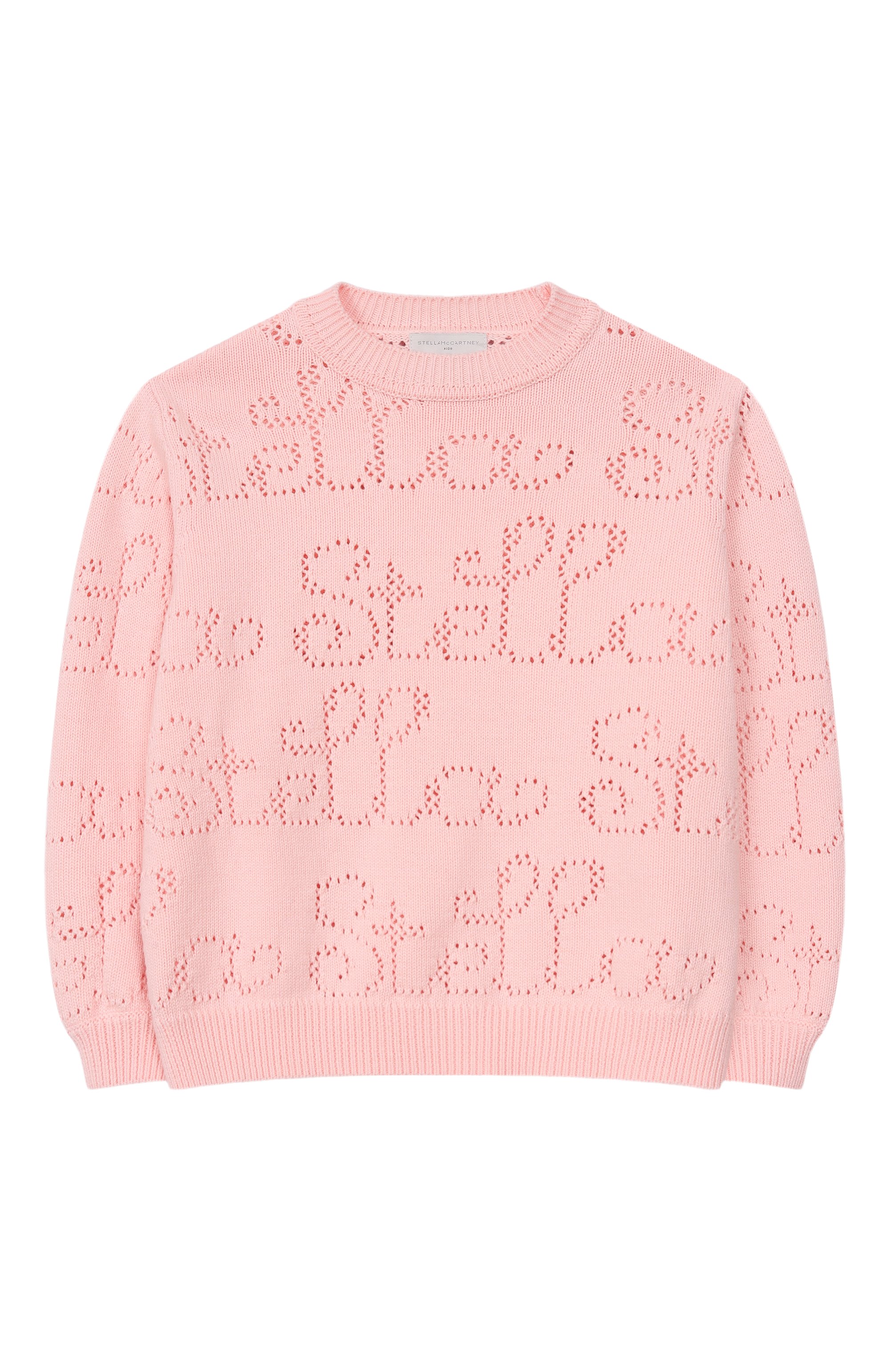 Хлопковый пуловер STELLA MCCARTNEY светло-розового цвета по цене 22150 руб., арт. TY9A70, фото 1 Хлопковый пуловер STELLA MCCARTNEY, арт. TY9A70, фото 1