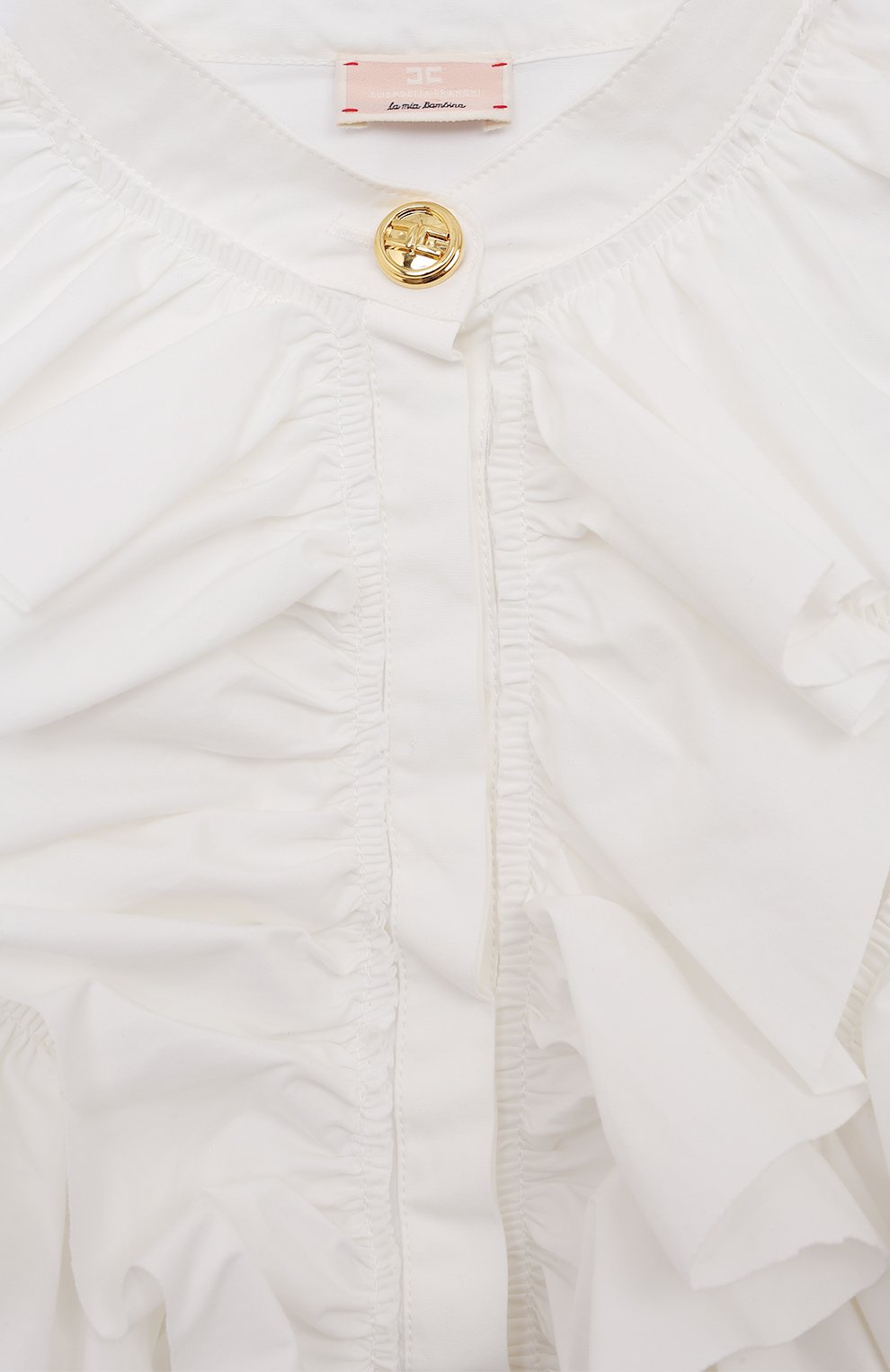 Хлопковая блузка ELISABETTA FRANCHI LA MIA BAMBINA, арт. EFCA2080/CA235/10A-12A+, фото 3