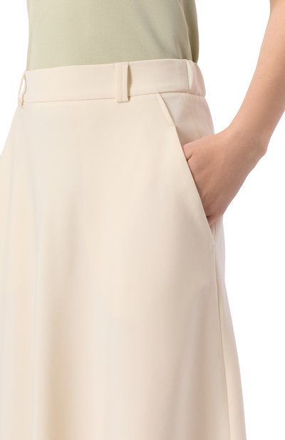 Шерстяная юбка NOBLE&BRULEE кремового цвета по цене 71000 руб., арт. NB115/010923/767, фото 5 Шерстяная юбка NOBLE&BRULEE, арт. NB115/010923/767, фото 5