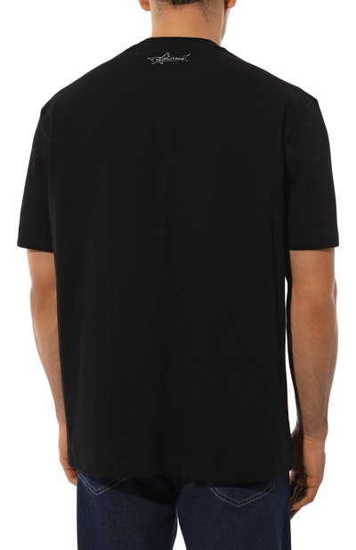 Хлопковая футболка PAUL&SHARK черного цвета по цене 22200 руб., арт. 25411071/XXL, фото 4 Хлопковая футболка PAUL&SHARK, арт. 25411071/XXL, фото 4