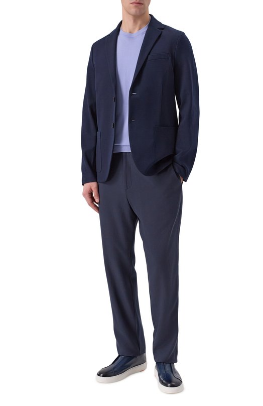 Хлопковый джемпер Canali C0719/MK02459 Сиреневый  C0719/MK02459 Фото 2