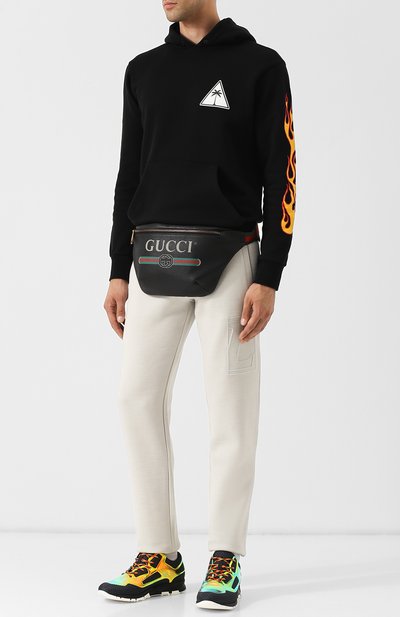 Кожаная поясная сумка gucci print GUCCI, арт. 530412/0GCCT, фото 2