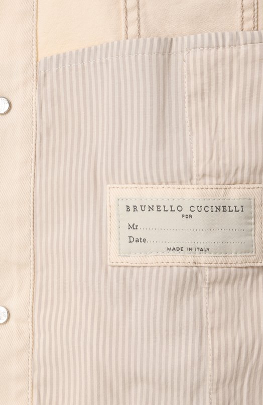 Джинсовая куртка Brunello Cucinelli M277P6910 Бежевый  M277P6910 Фото 7