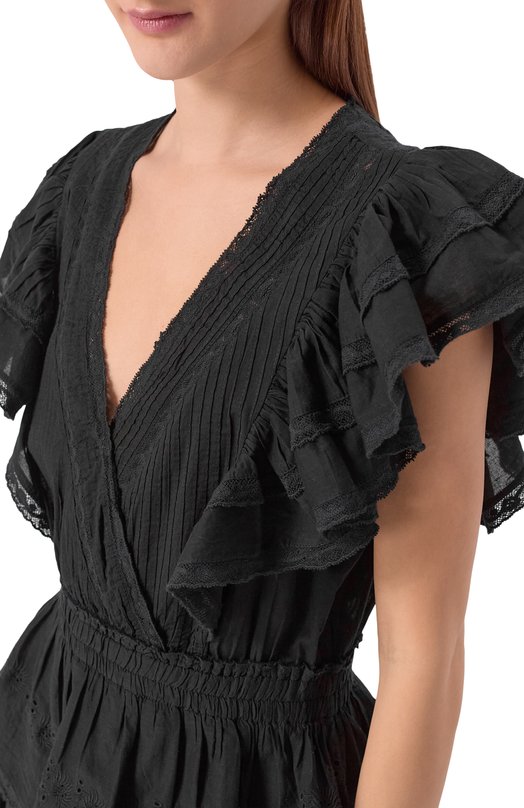 Хлопковое платье Love Shack Fancy LD546-412 Чёрный  LD546-412 Фото 4