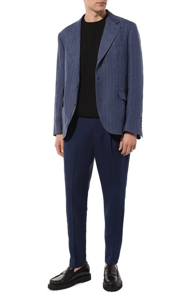 Брюки изо льна и �шерсти BRUNELLO CUCINELLI, арт. MW494E1920, фото 2