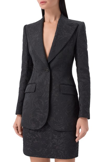 Жакет из хлопка и шелка DOLCE & GABBANA, арт. F29QGT/HJMRF, фото 3