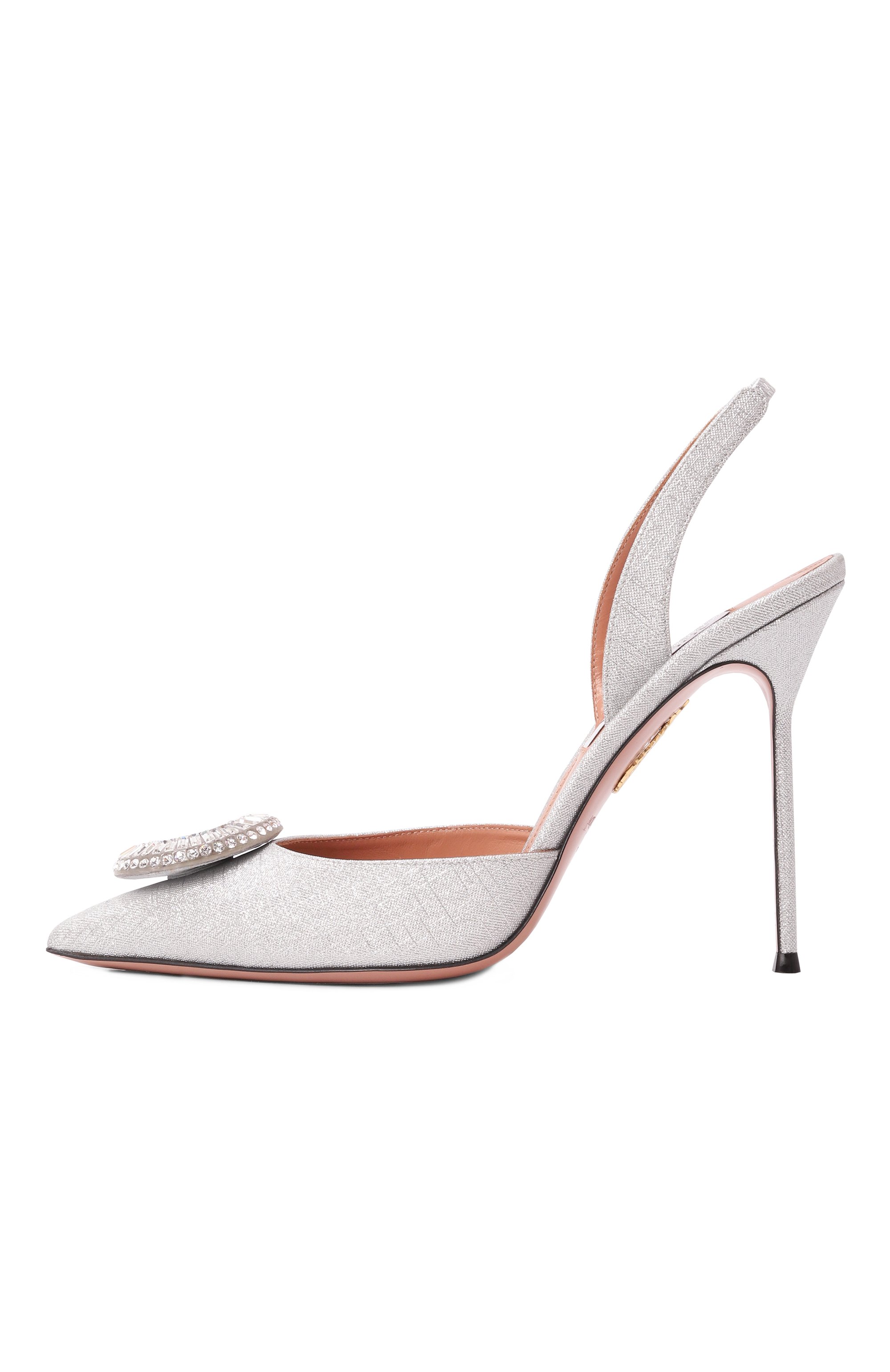 Текстильные туфли crystal hoop sling 105 AQUAZZURA, арт. CYPHIGL0/GTS, фото 4