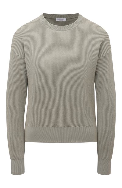 Женский хлопковый пуловер BRUNELLO CUCINELLI, арт. M1919B1299