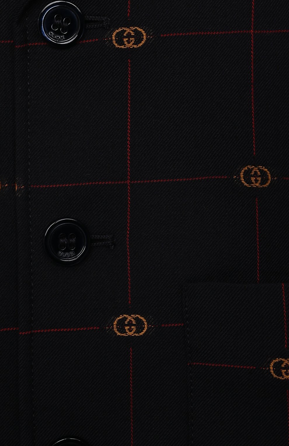 Шерстяной пиджак GUCCI темно-синего цвета по цене 79250 руб., арт. 660171/XWA0Q, фото 3 Шерстяной пиджак GUCCI, арт. 660171/XWA0Q, фото 3