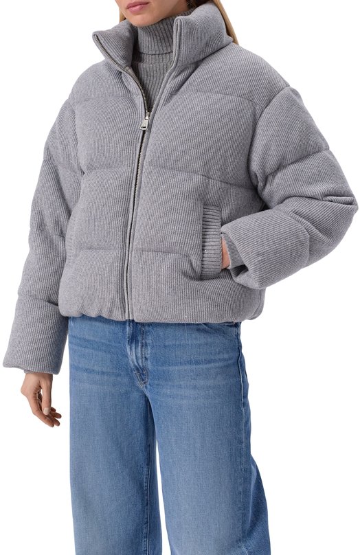 Пуховик из шерсти и кашемира Addicted MK116.1-1 Серый  MK116.1-1 Фото 3